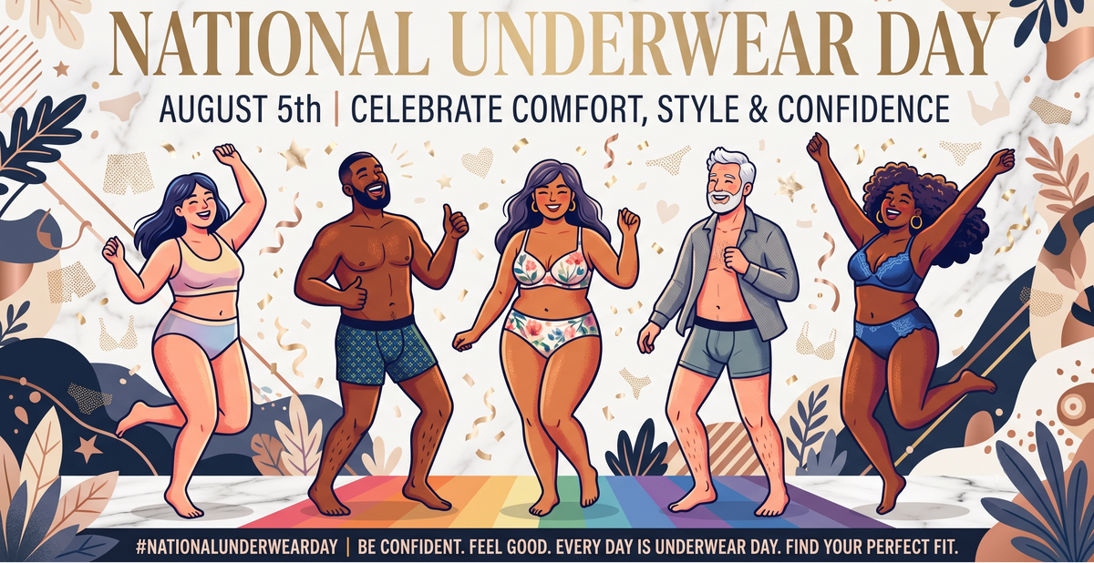 Celebrate National Underwear Day on August 5th with Velvet Fluxe. Discover the holiday's bold origins and explore our avant-garde intimate wear