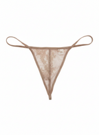 The ADORE chemise bodysuit features premium eyelash lace, nude-rose floral patterns, and feminine side slits. 