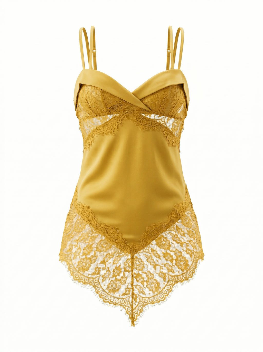Velvet Fluxe Cleo liquid gold satin slip dress with delicate straps, luxury champagne silk nightwear and evening slip.
