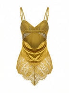 Velvet Fluxe Cleo liquid gold satin slip dress with delicate straps, luxury champagne silk nightwear and evening slip.