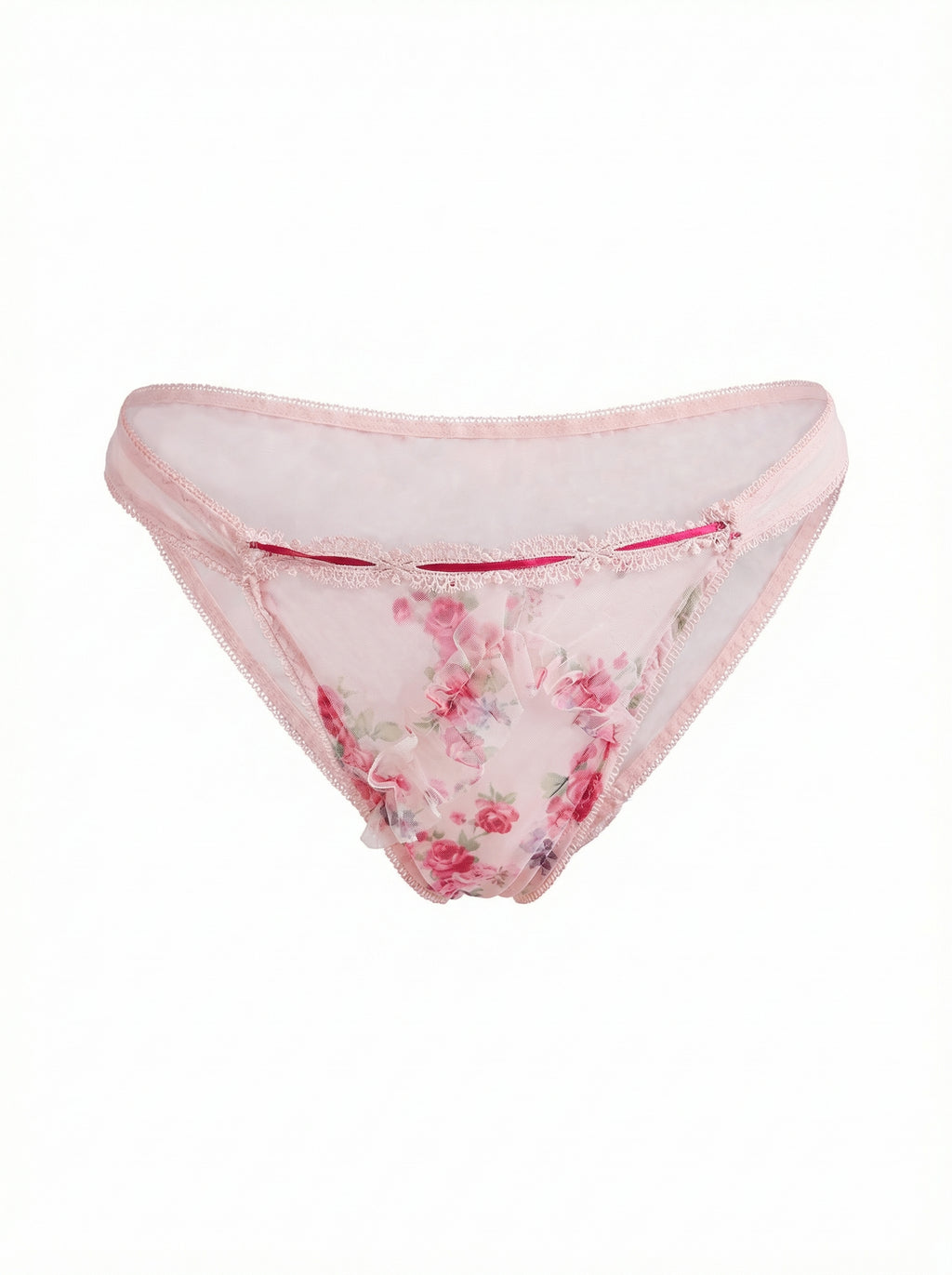 Velvet Fluxe Rosette soft pink floral sheer mesh mini dress with romantic ruched details, sweet coquette aesthetic intimates.